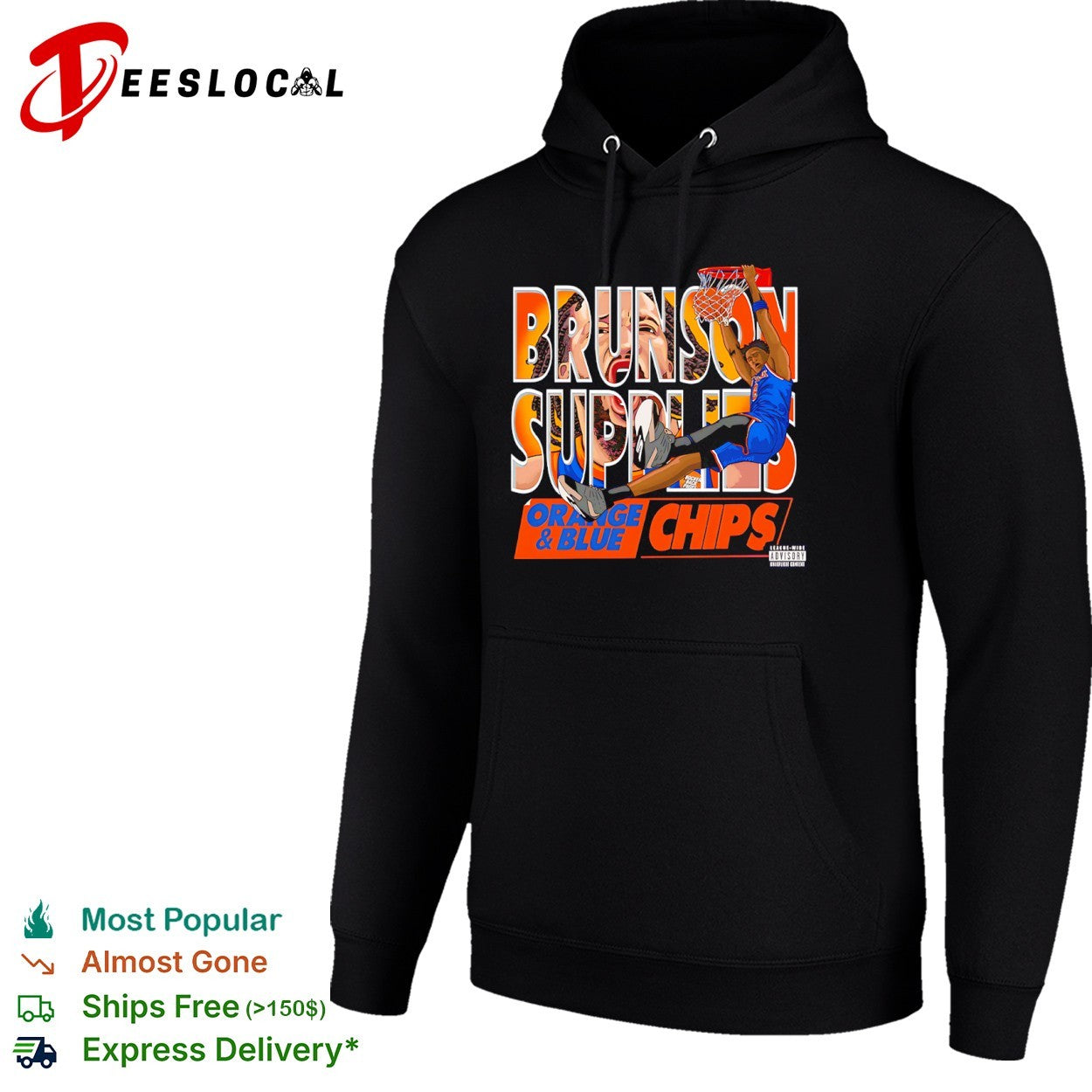 Jalen Brunson Karl-Anthony Towns New York Knicks NBA Brunson Supplies Orange Blue Chips shirt