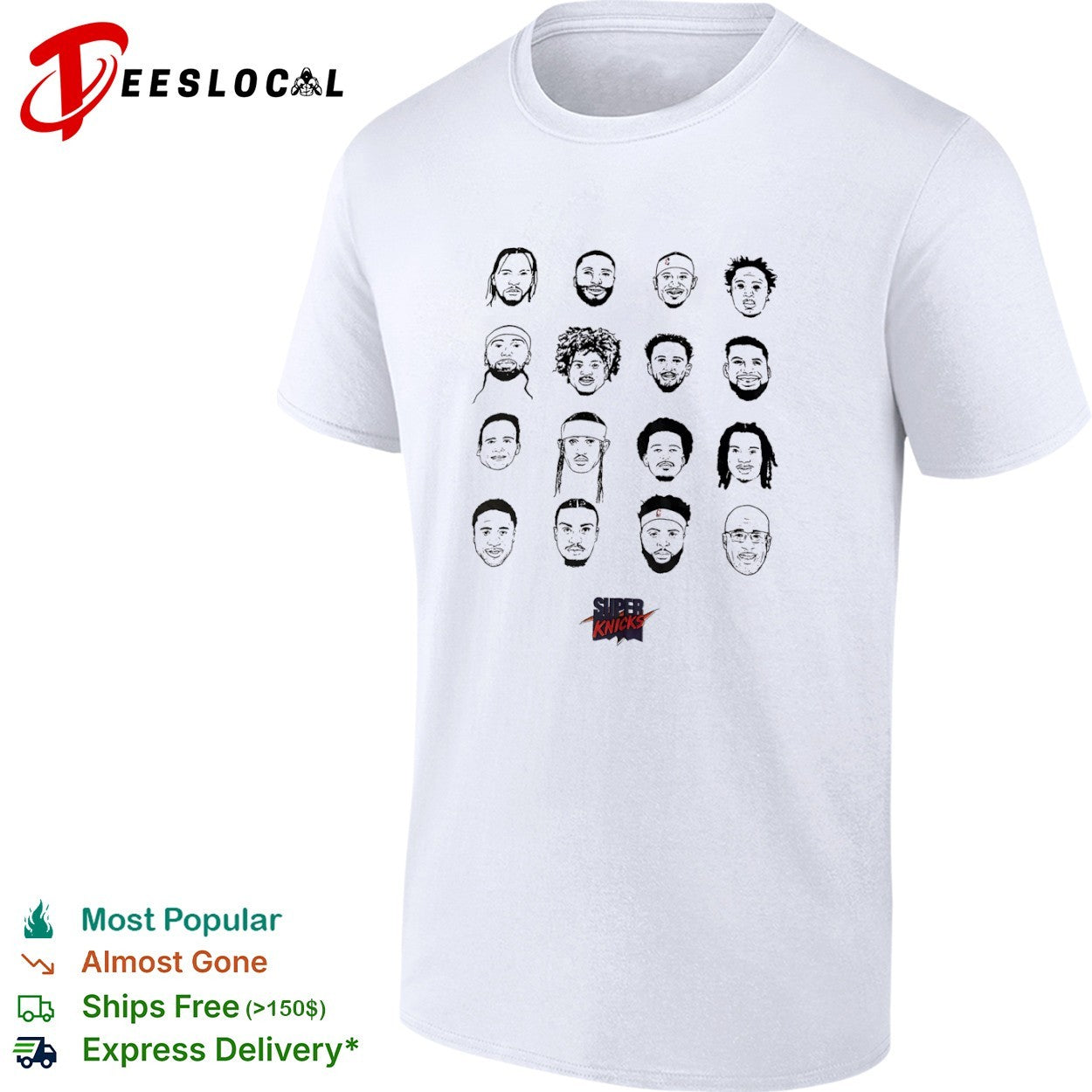 Jalen Brunson Karl Anthony Towns New York Knicks NBA Super Knicks face legends shirt