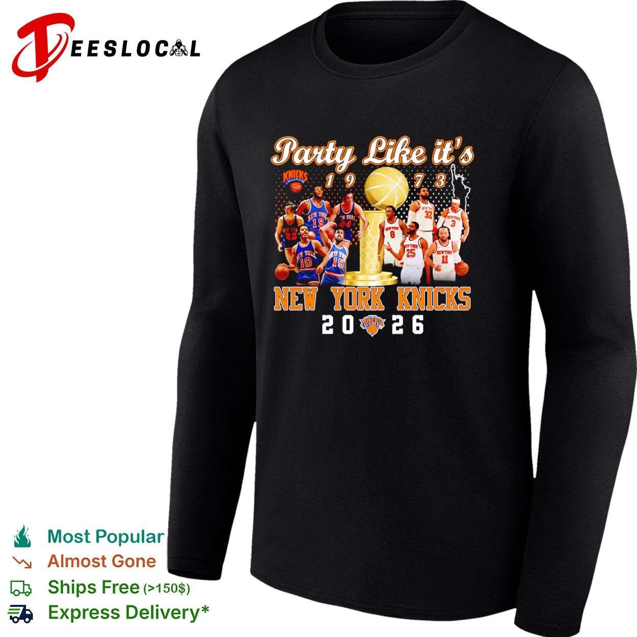 Jalen Brunson Karl Anthony Towns New York Knicks Party Like its 1973 2026 shirt