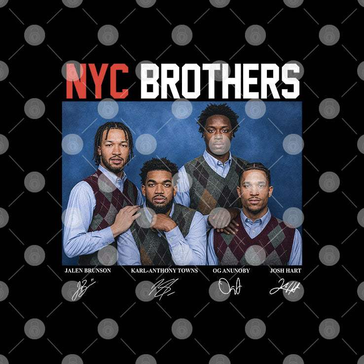 Jalen Brunson Karl-Anthony Towns OG Anunoby Josh Hart NYC Brothers Shirt