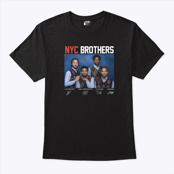 Jalen Brunson Karl-Anthony Towns OG Anunoby Josh Hart NYC Brothers Shirt
