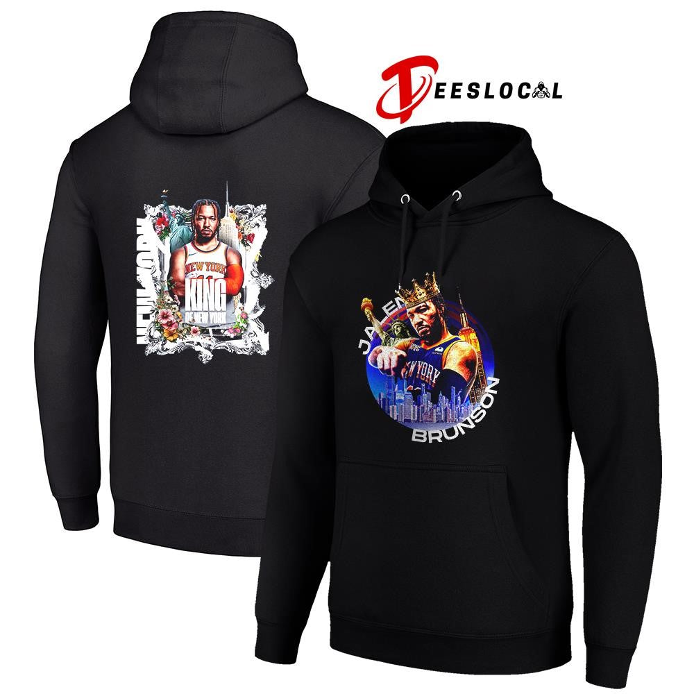 Jalen Brunson King of the New York Knicks graphic portrait shirt