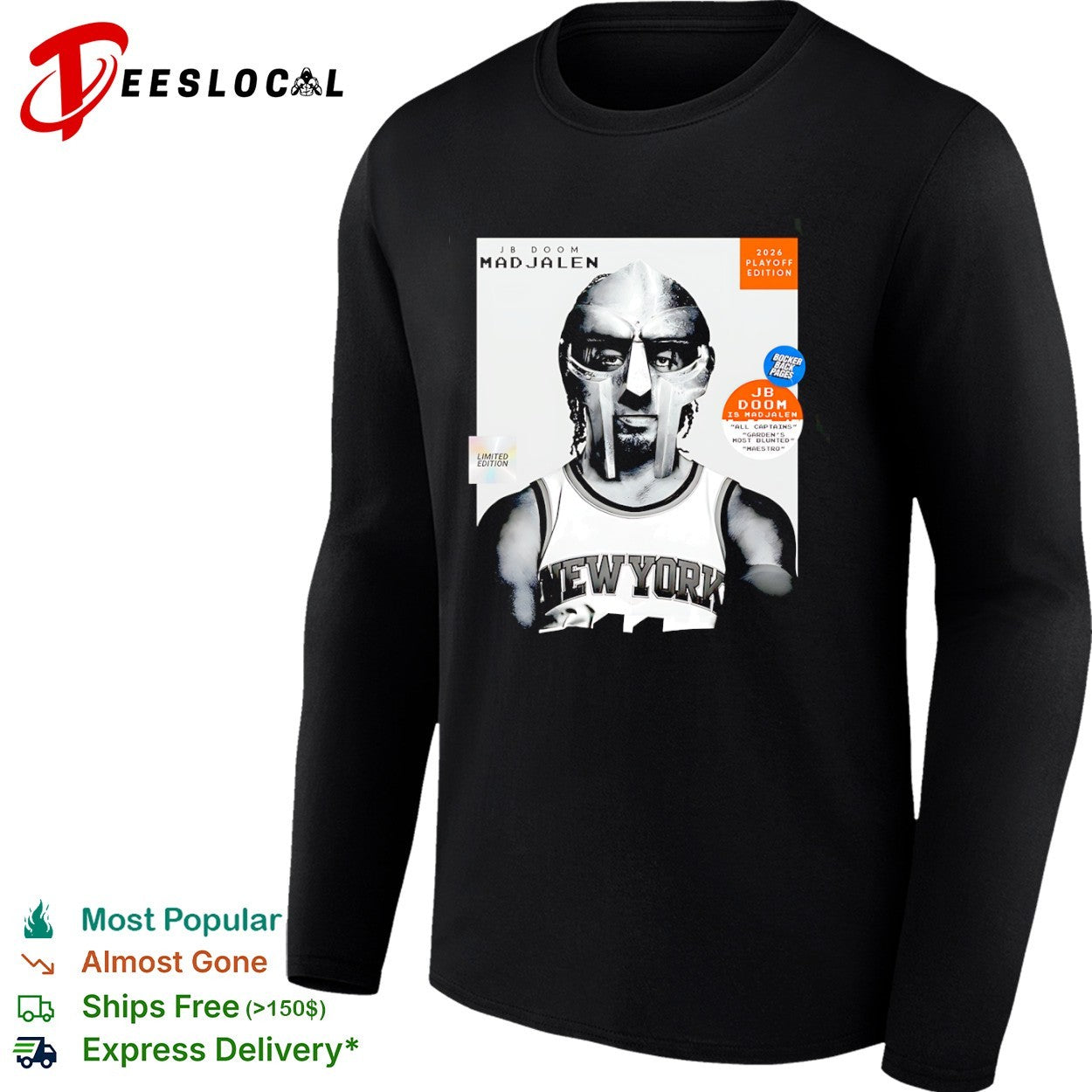 Jalen Brunson New York Knicks JB Doom Madjalen 2026 Playoff shirt