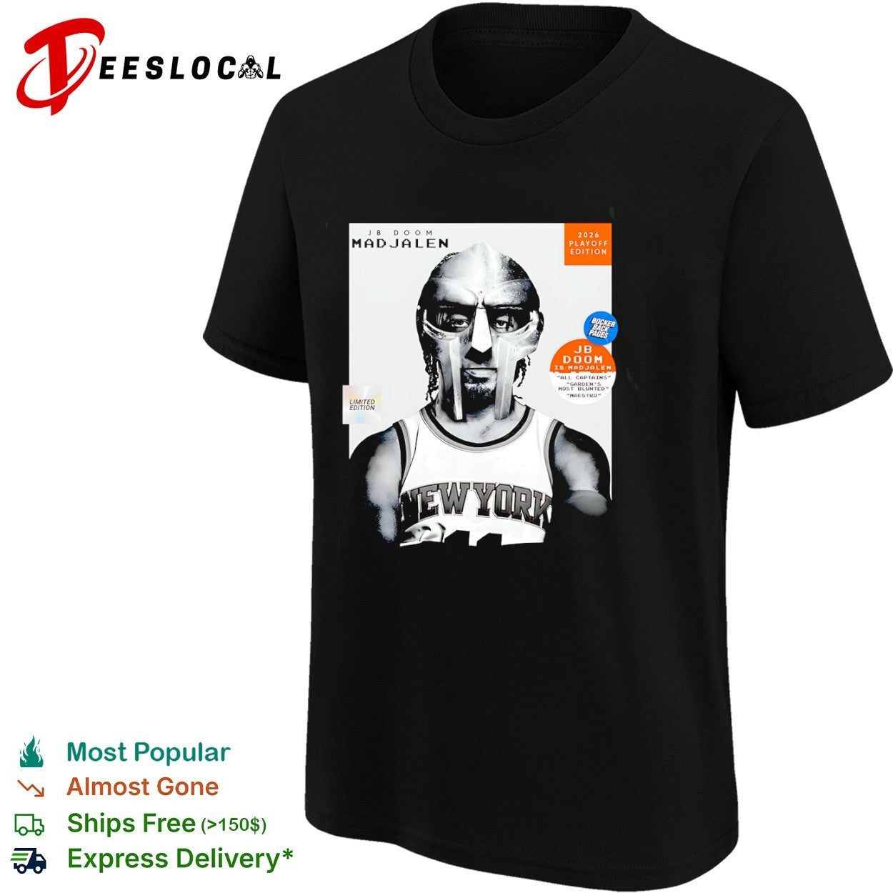 Jalen Brunson New York Knicks JB Doom Madjalen 2026 Playoff shirt