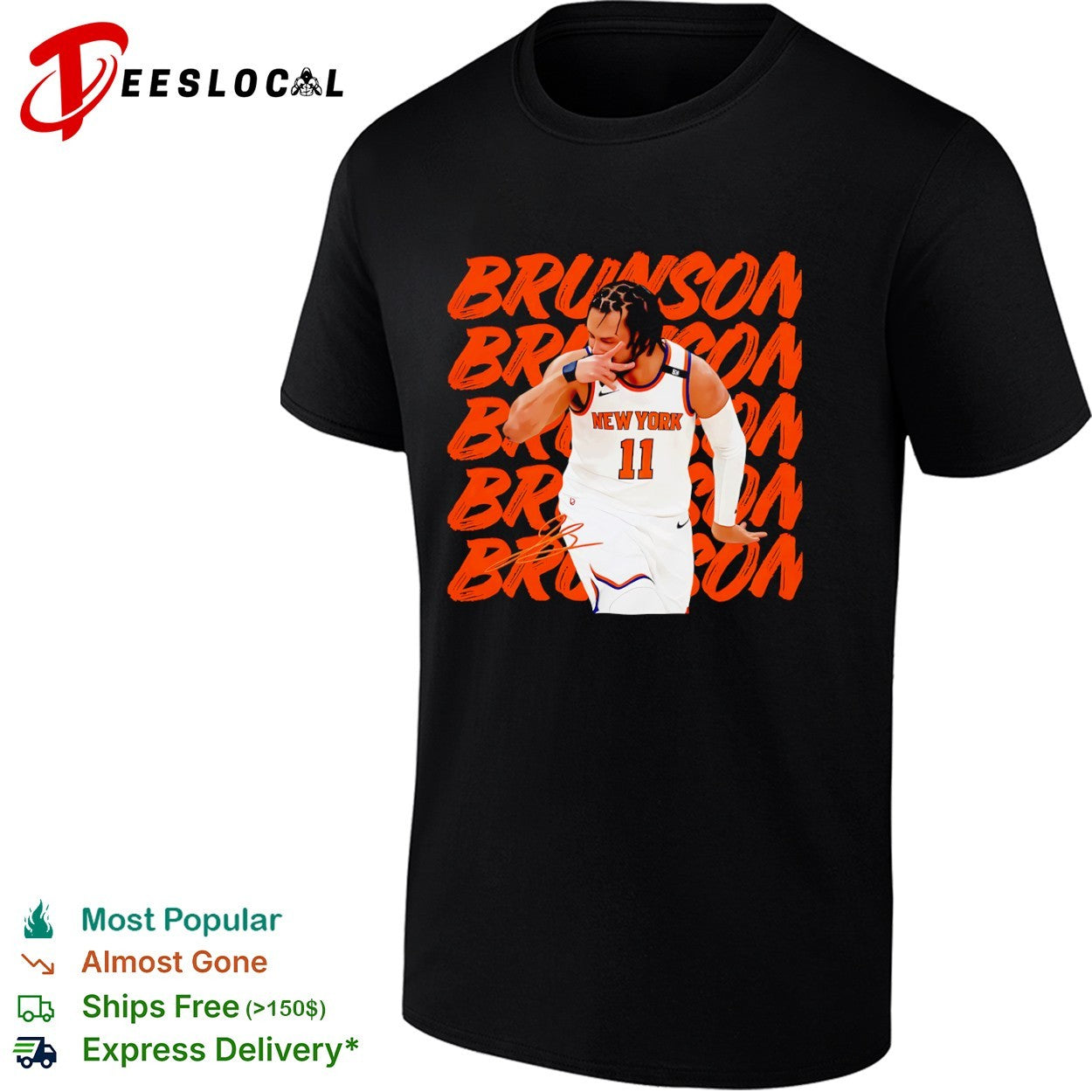 Jalen Brunson New York Knicks NBA BRUNSON signature basketball shirt