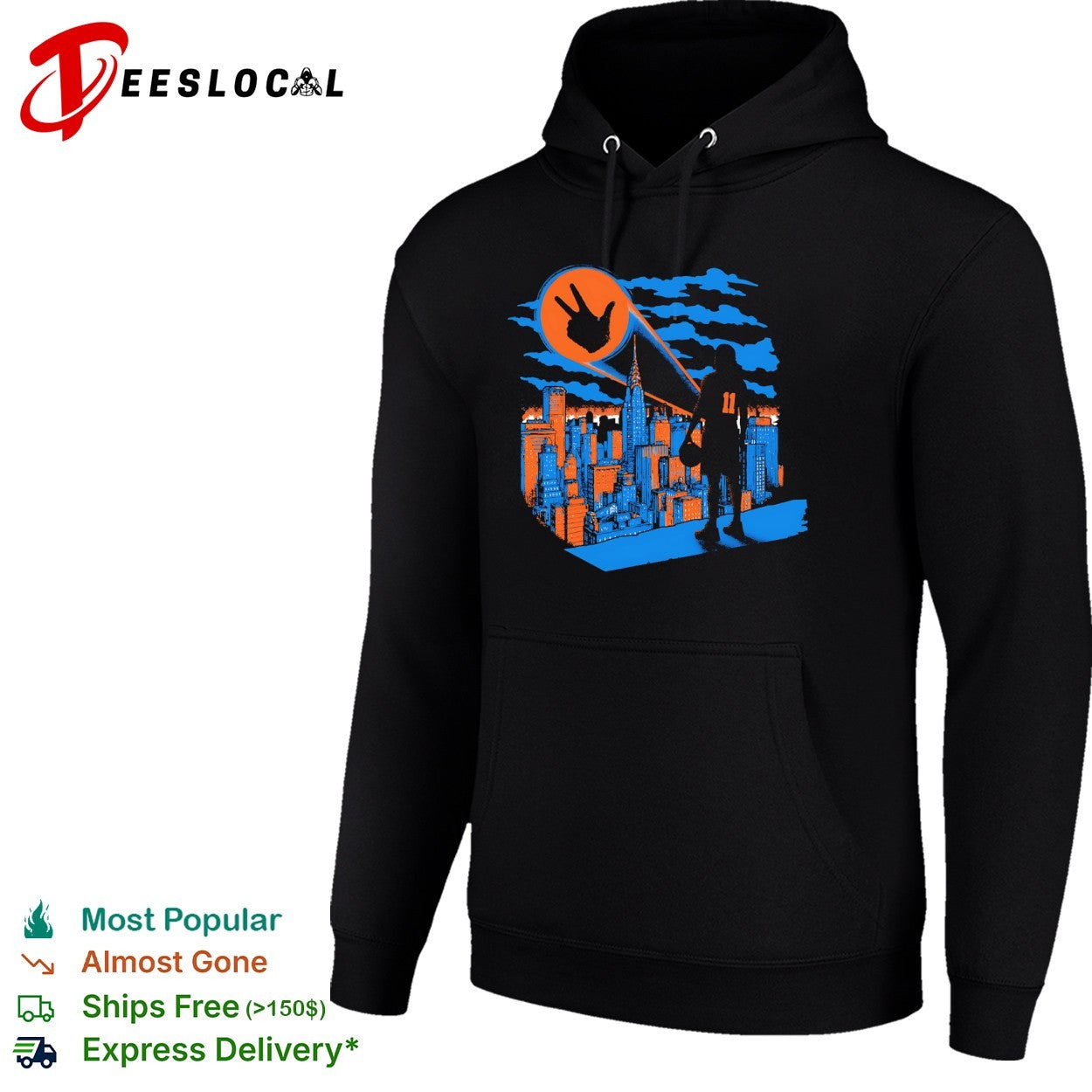 Jalen Brunson New York Knicks NBA Batman Gotham City Skyline Basketball shirt