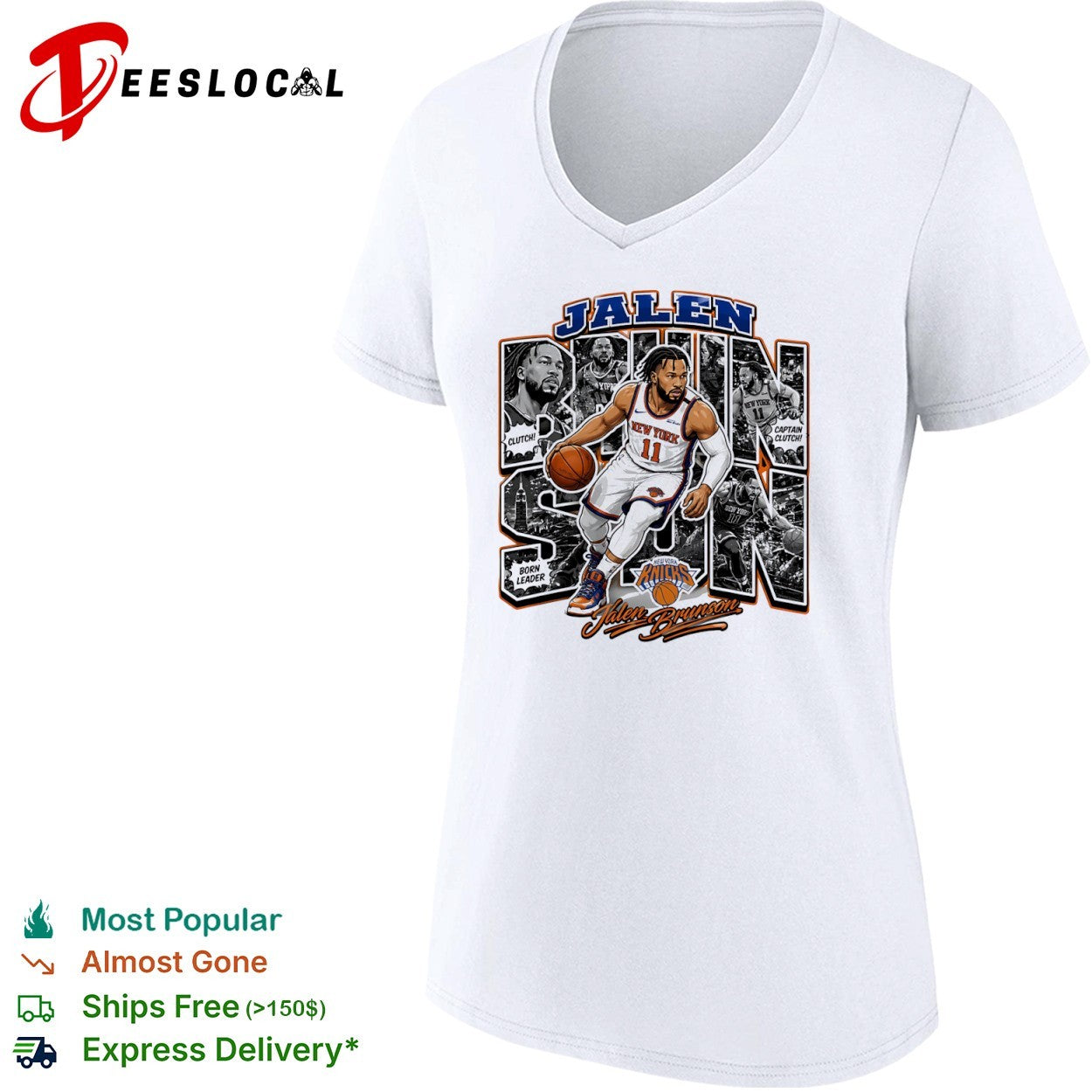 Jalen Brunson New York Knicks NBA Clutch Born Leader Captain Clutch Player shirt