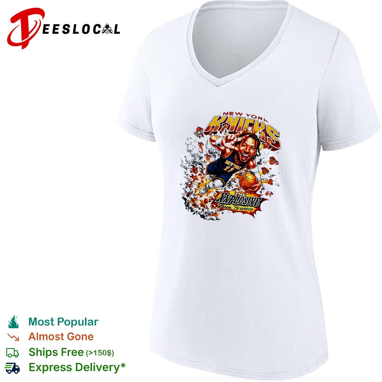 Jalen Brunson New York Knicks NBA Finals 2026 The Explosive caricature shirt