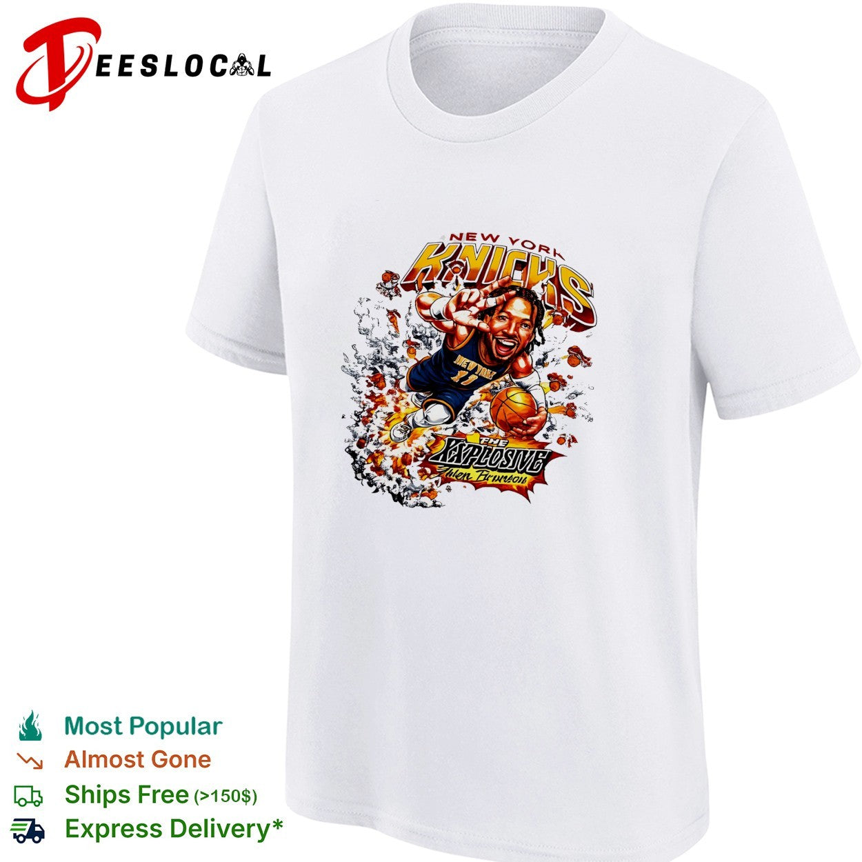 Jalen Brunson New York Knicks NBA Finals 2026 The Explosive caricature shirt