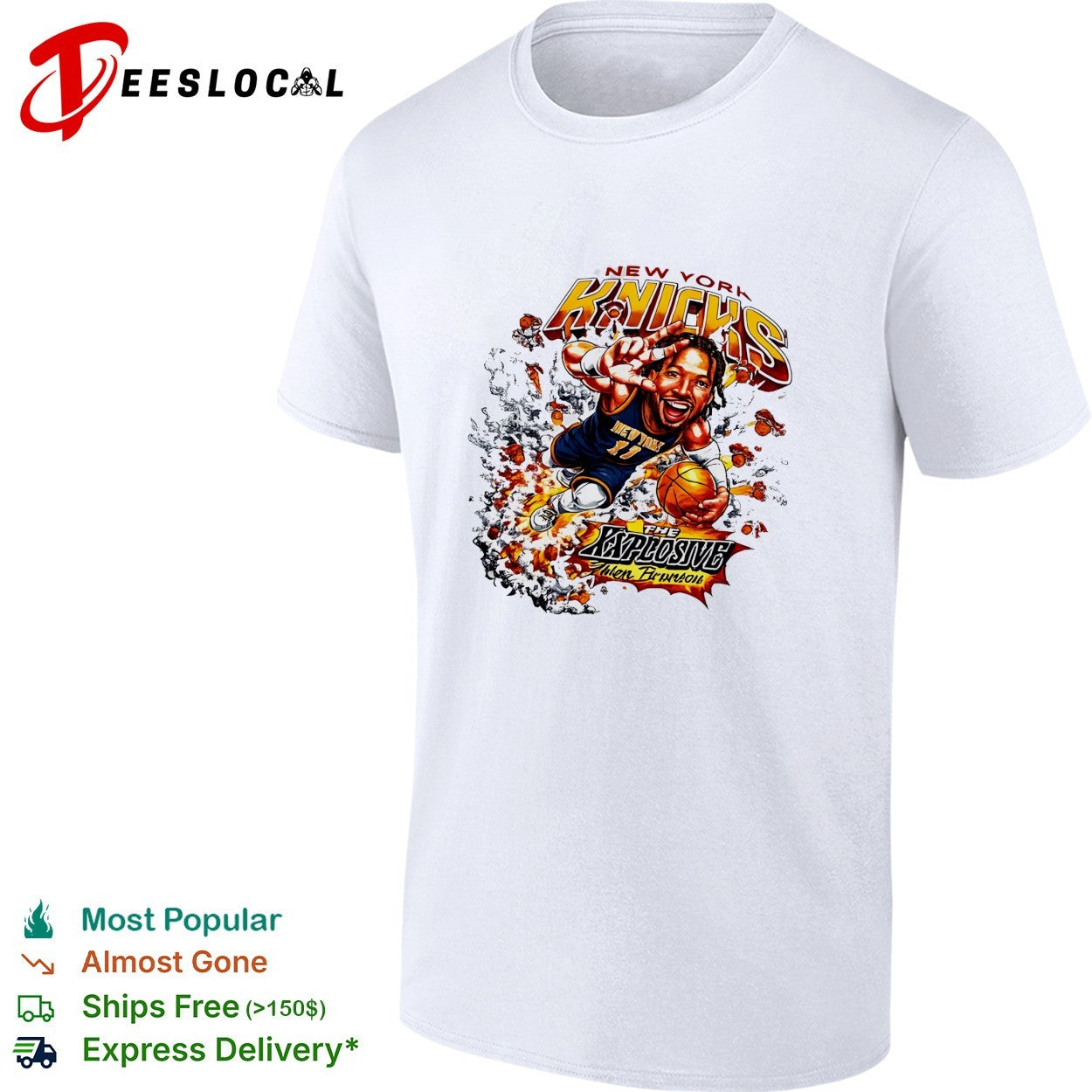 Jalen Brunson New York Knicks NBA Finals 2026 The Explosive caricature shirt
