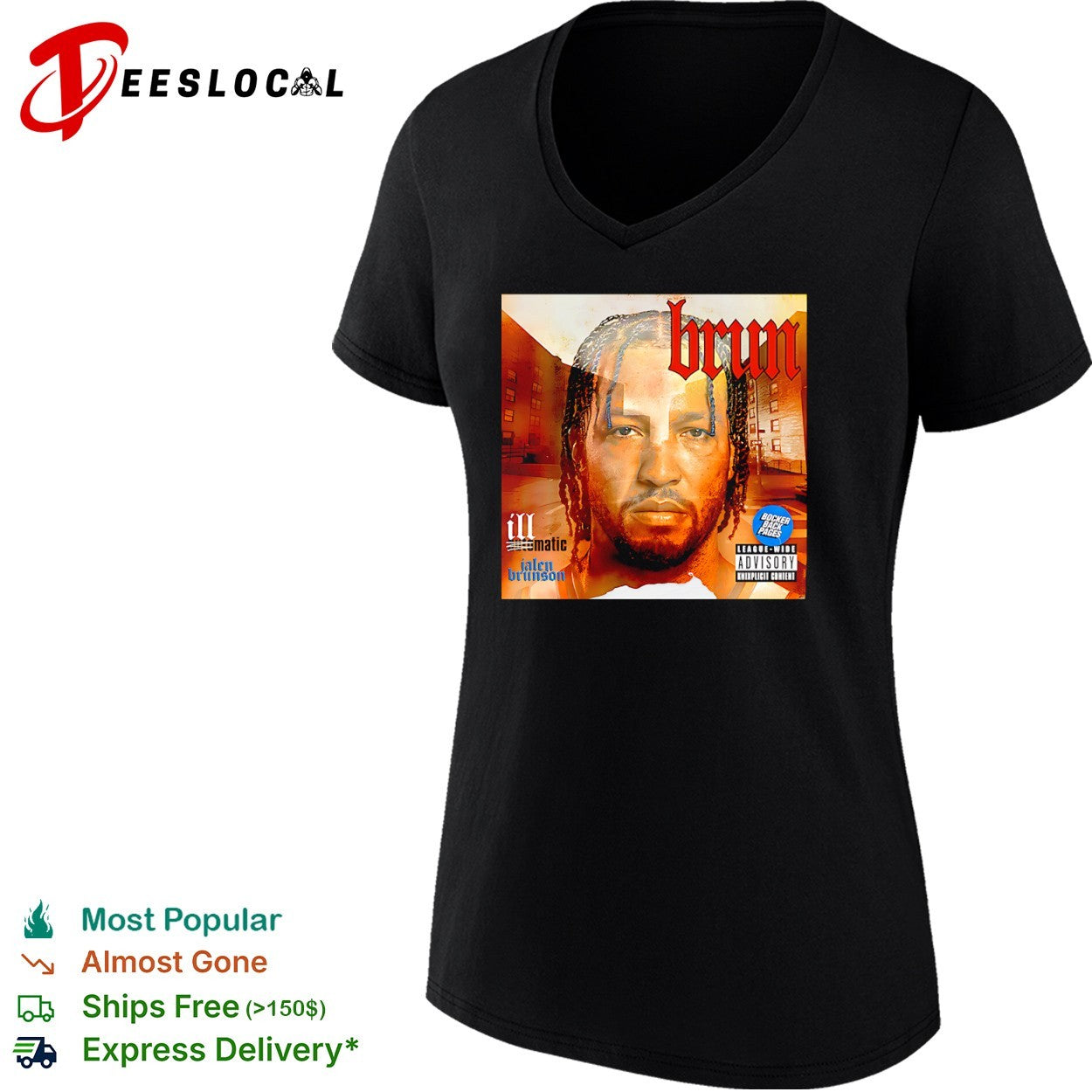 Jalen Brunson New York Knicks NBA Illmatic Nas Parody Bocker Back Pages shirt