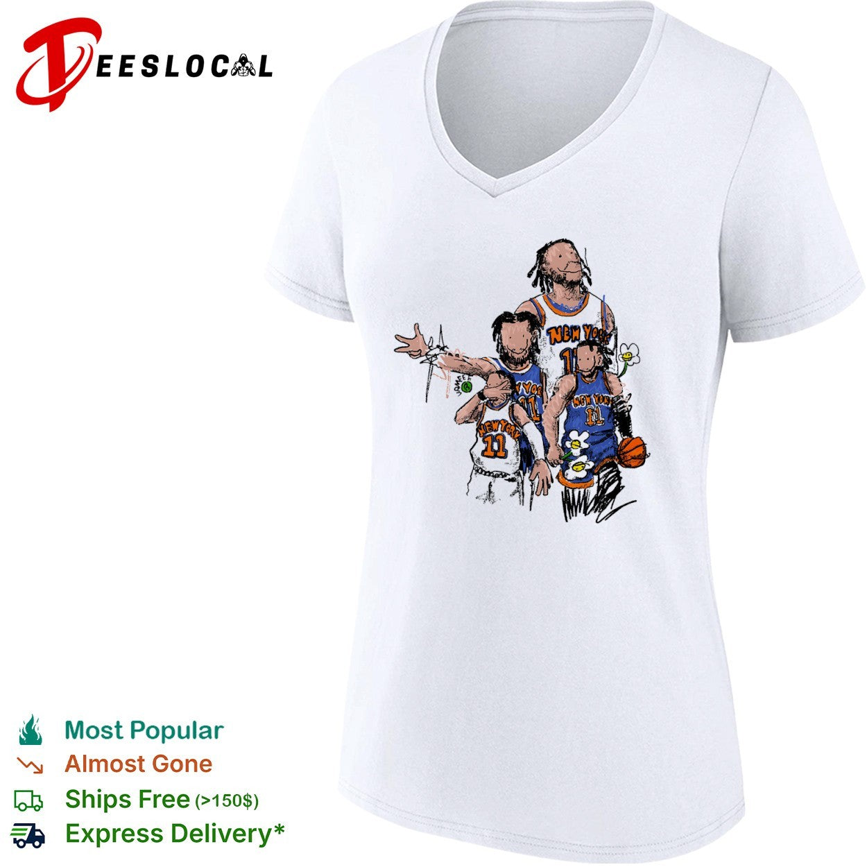 Jalen Brunson New York Knicks NBA Jamfee flower basketball shirt