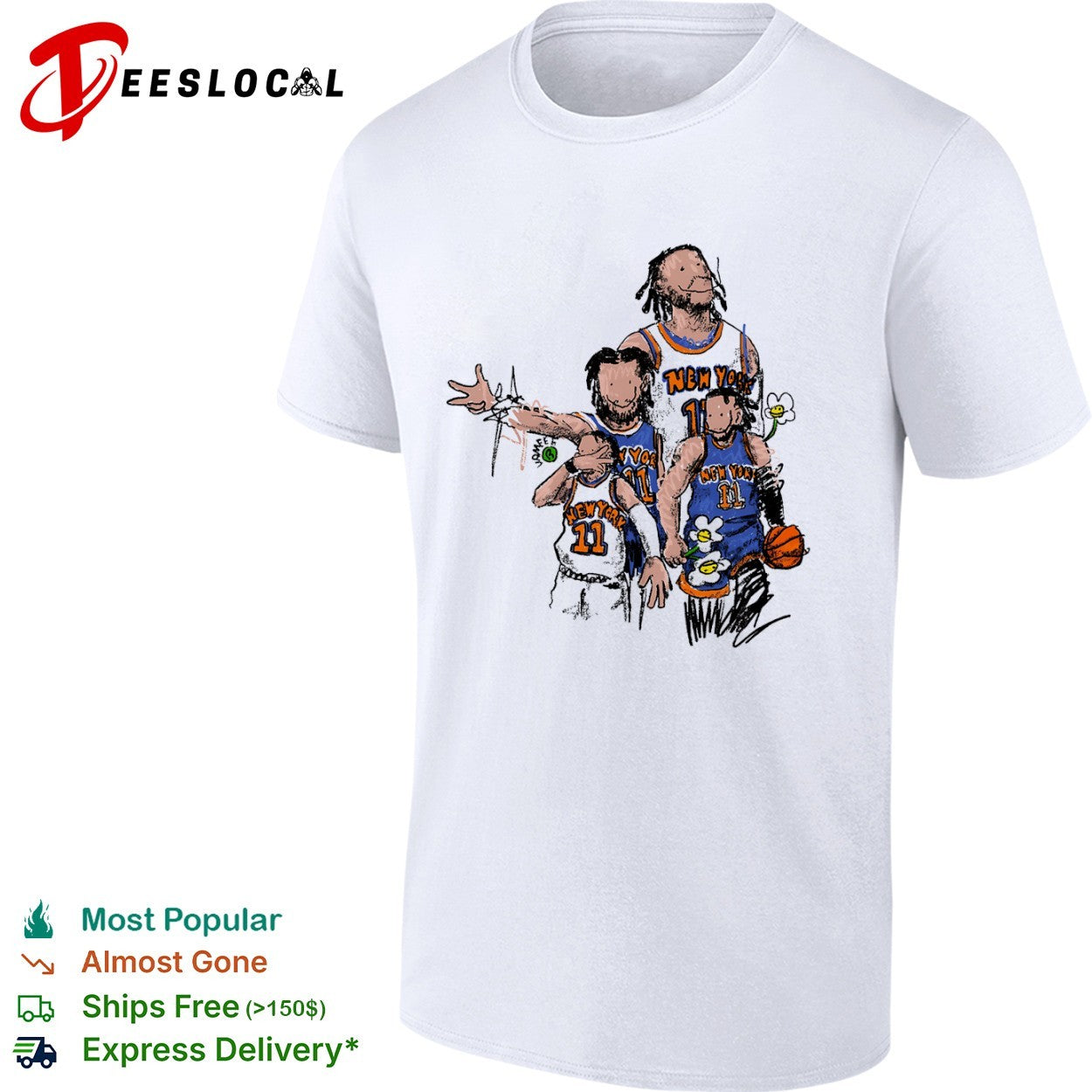 Jalen Brunson New York Knicks NBA Jamfee flower basketball shirt