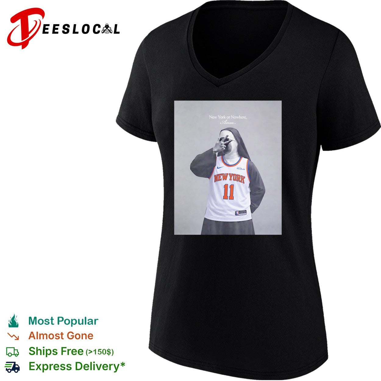 Jalen Brunson New York Knicks NBA Parody New York or Nowhere Amen shirt