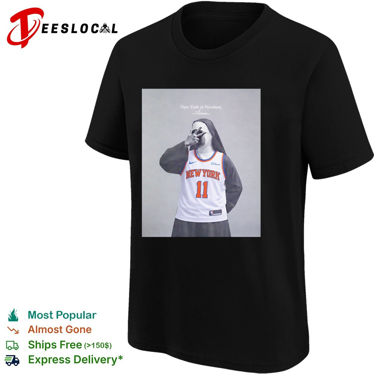 Jalen Brunson New York Knicks NBA Parody New York or Nowhere Amen shirt
