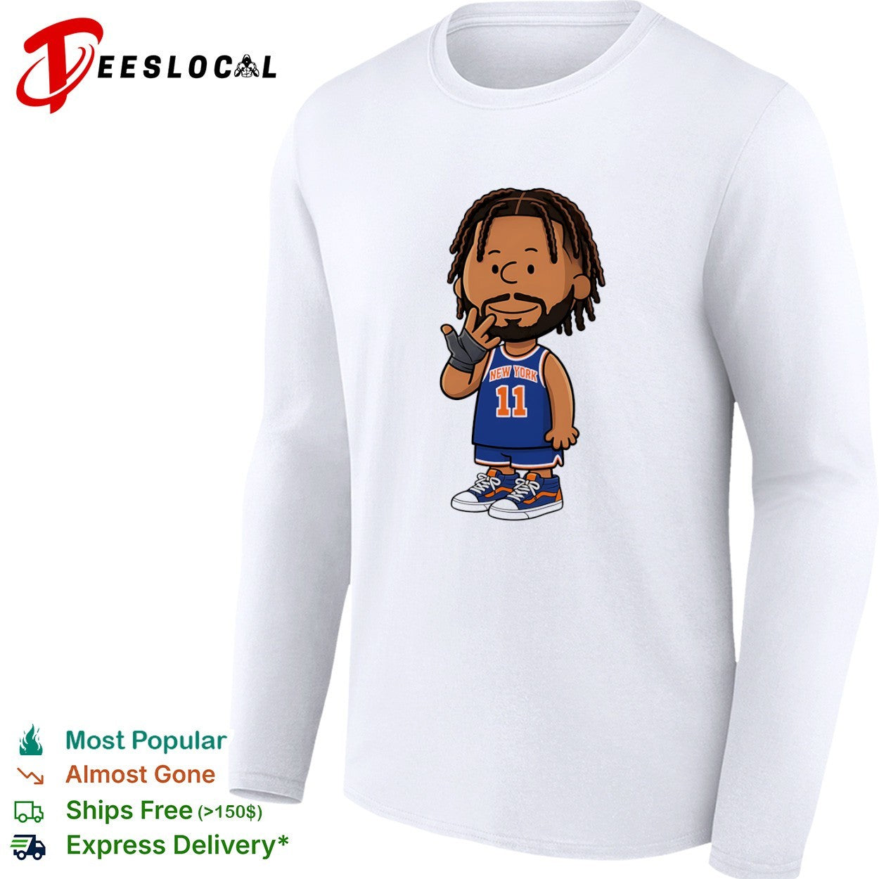 Jalen Brunson New York Knicks NBA Peanuts Cartoon Shirt