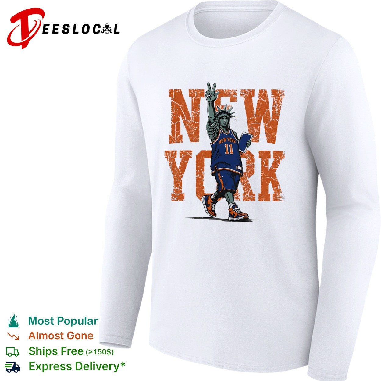 Jalen Brunson New York Knicks NBA Statue of Liberty shirt