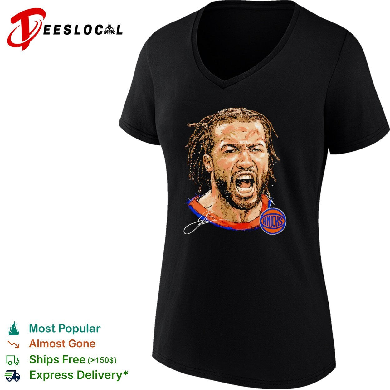 Jalen Brunson New York Knicks NBA big face shirt