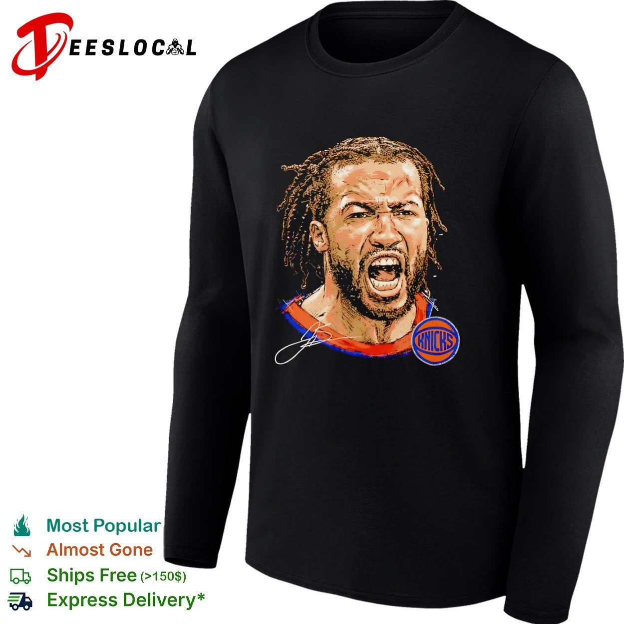 Jalen Brunson New York Knicks NBA big face shirt