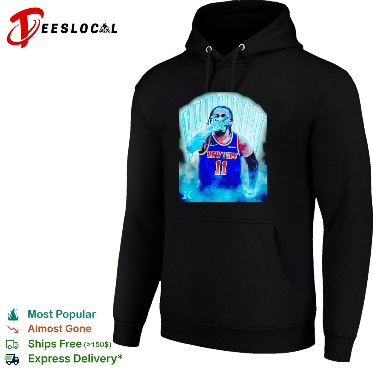 Jalen Brunson New York Knicks NBA ice basketball player shirt