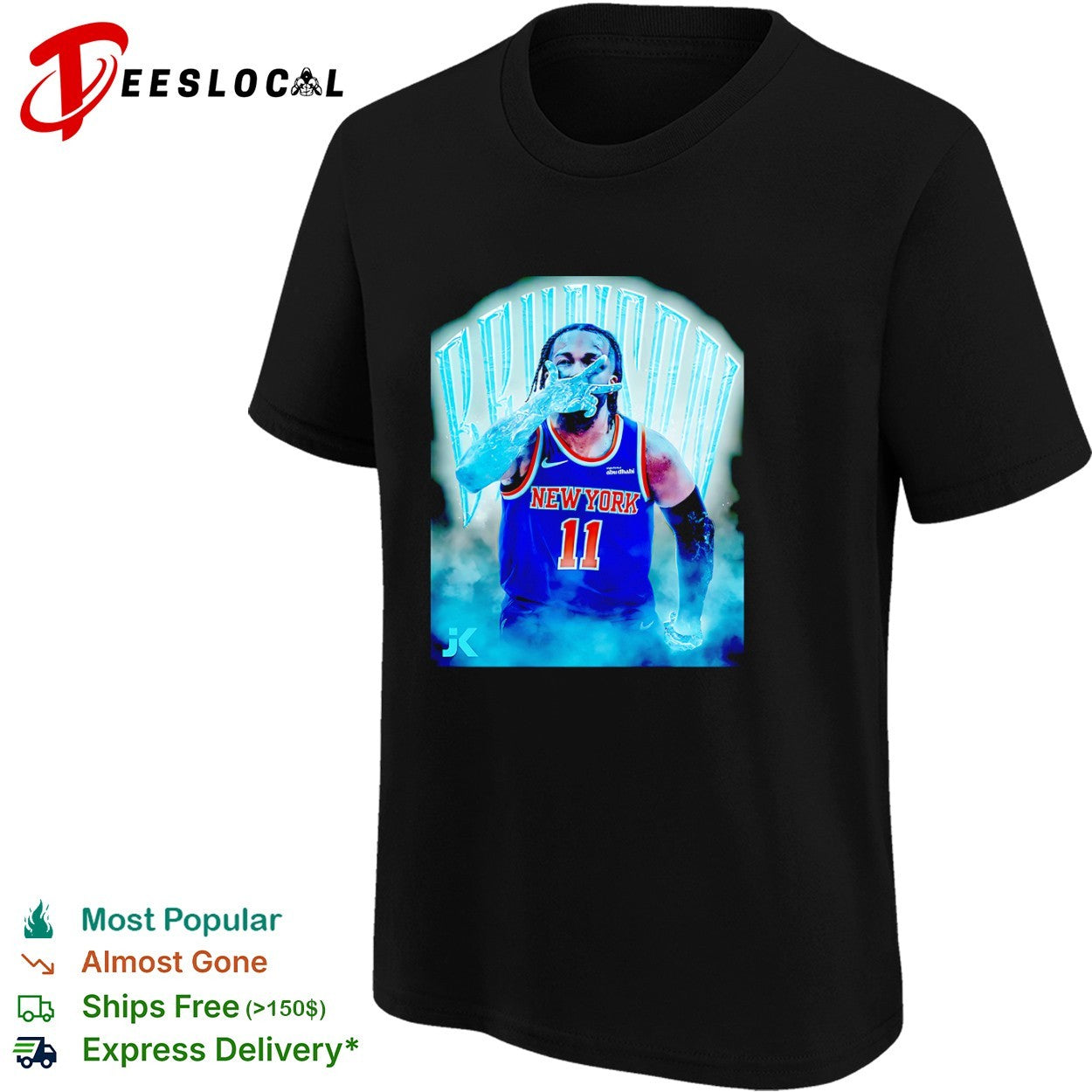 Jalen Brunson New York Knicks NBA ice basketball player shirt