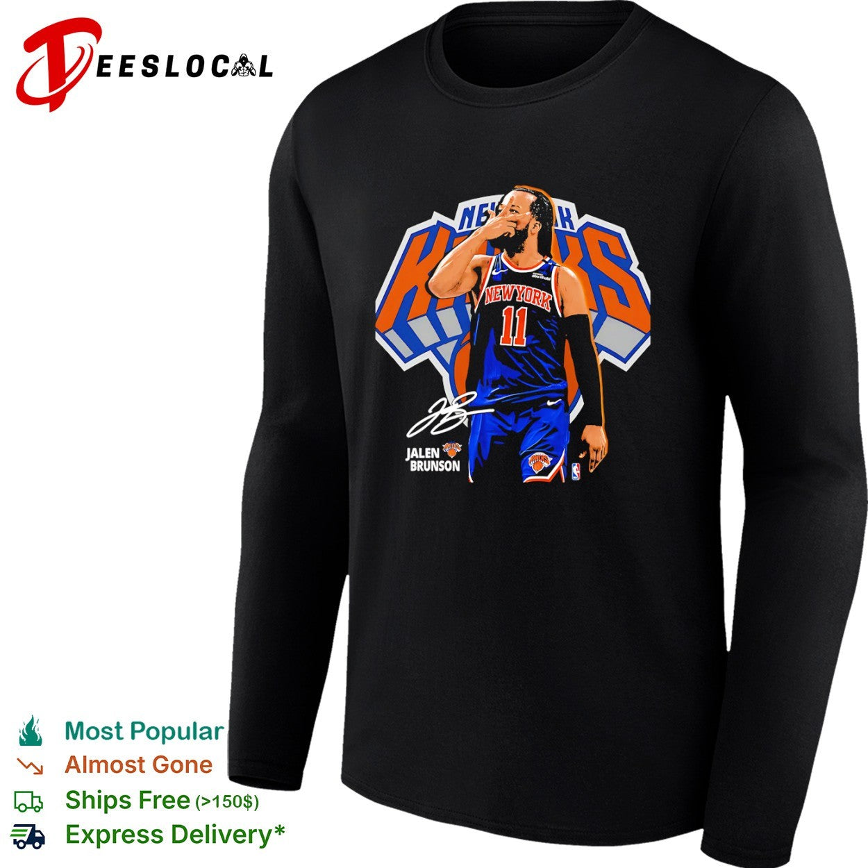 Jalen Brunson New York Knicks NBA logo signatures shirt