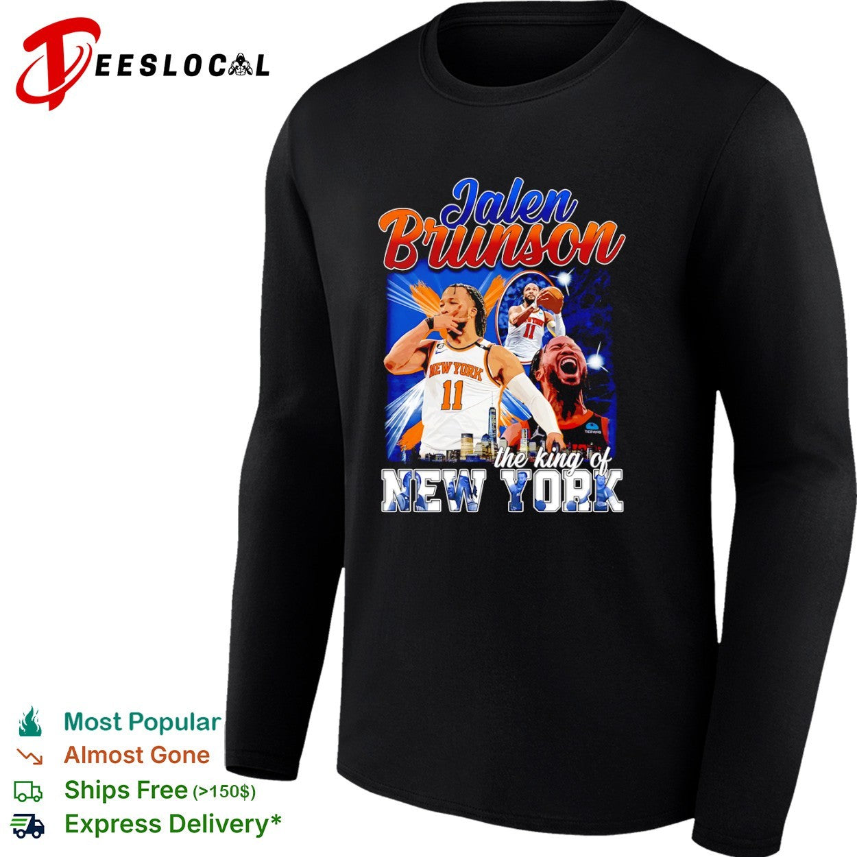 Jalen Brunson New York Knicks NBA the king of New York basketball fan shirt