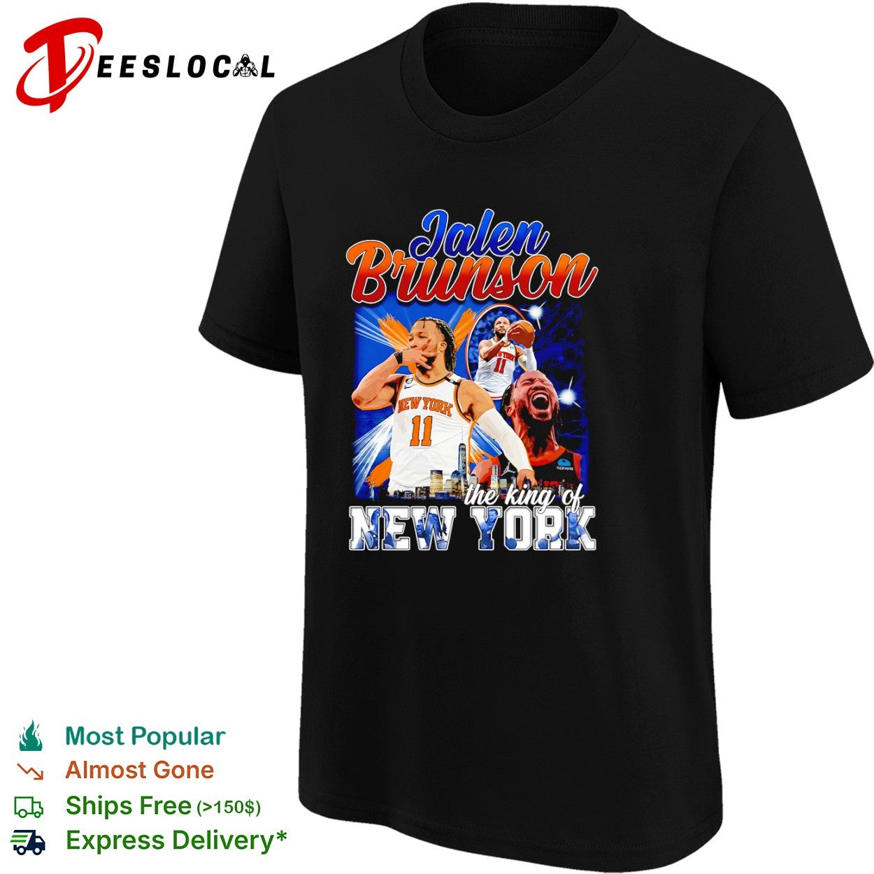 Jalen Brunson New York Knicks NBA the king of New York basketball fan shirt