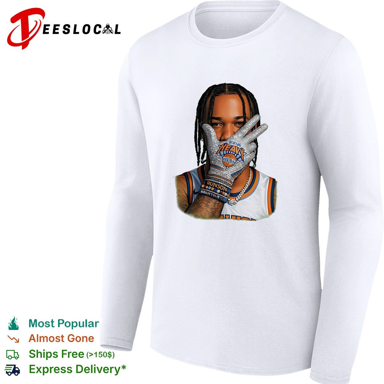 Jalen Brunson New York Knicks Three Point x Iceman gloves Celebration Finals 2026 shirt