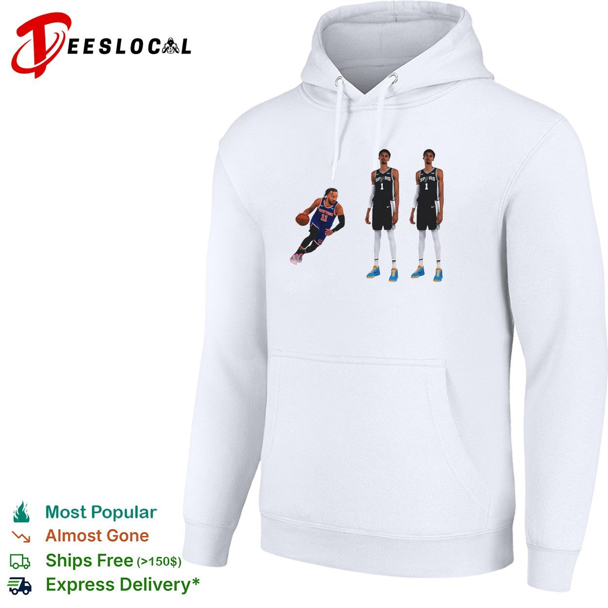 Jalen Brunson New York Knicks vs Victor Wembanyama San Antonio Spurs comparison shirt