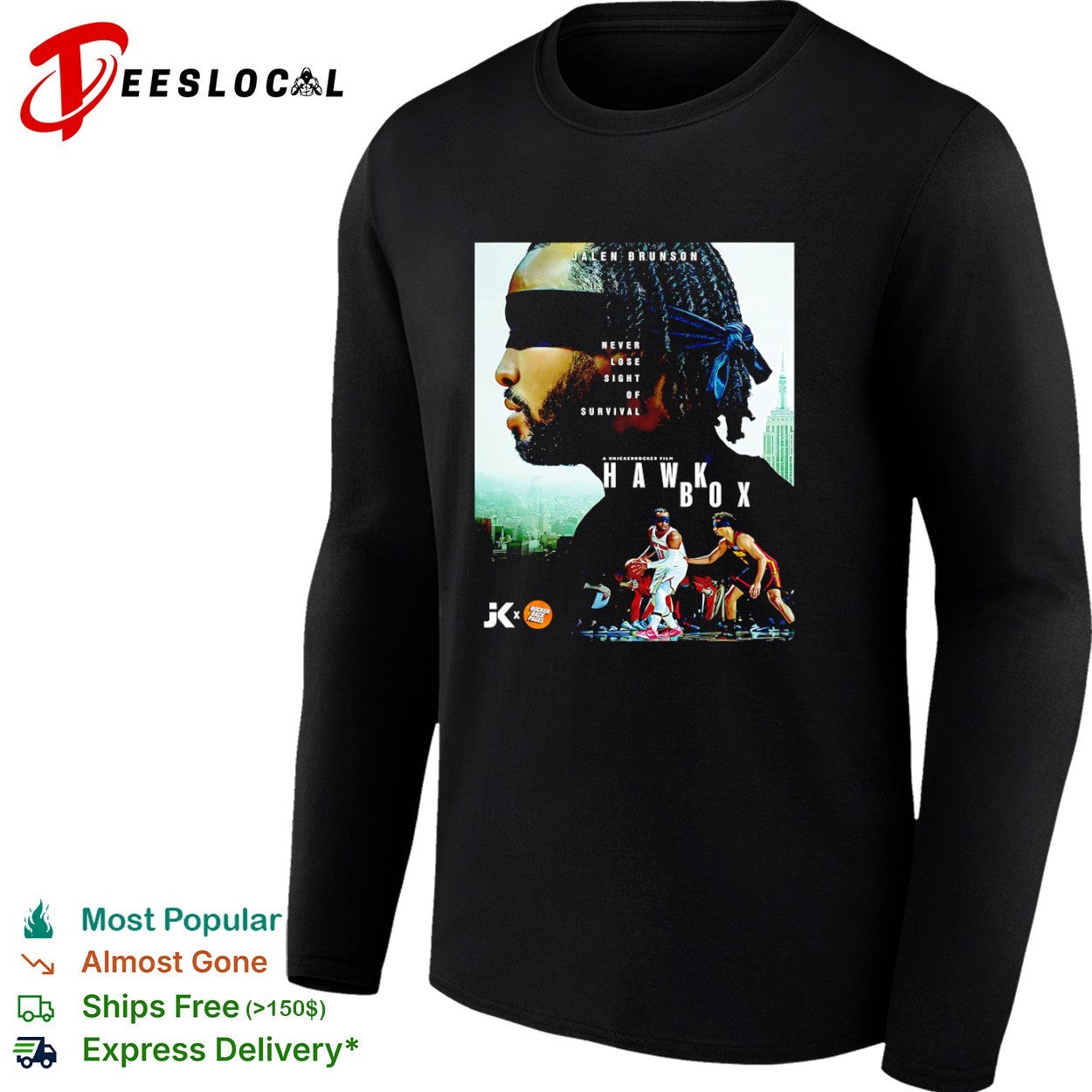 Jalen Brunson Trae Young New York Knicks Atlanta Hawks Bird Box parody shirt