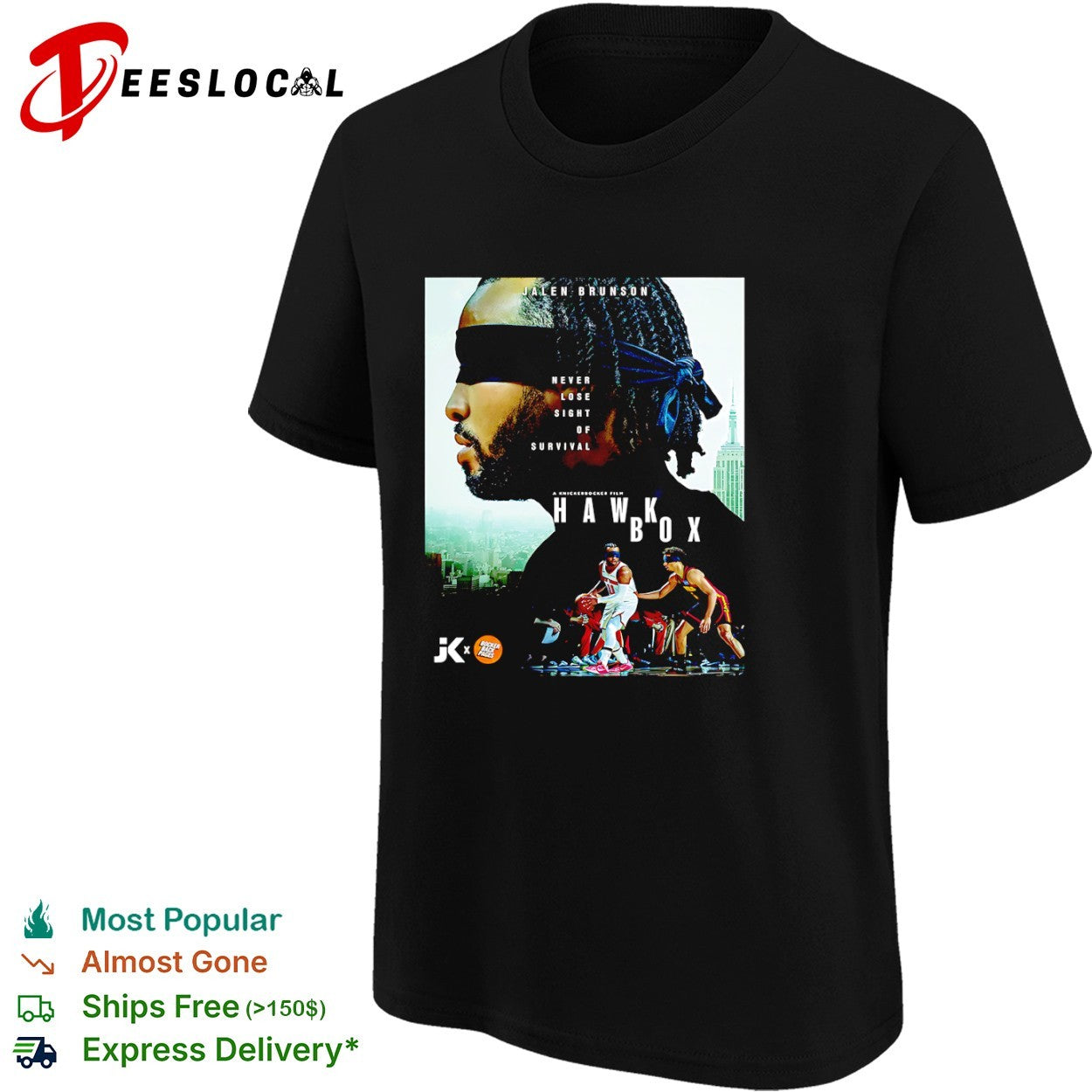 Jalen Brunson Trae Young New York Knicks Atlanta Hawks Bird Box parody shirt