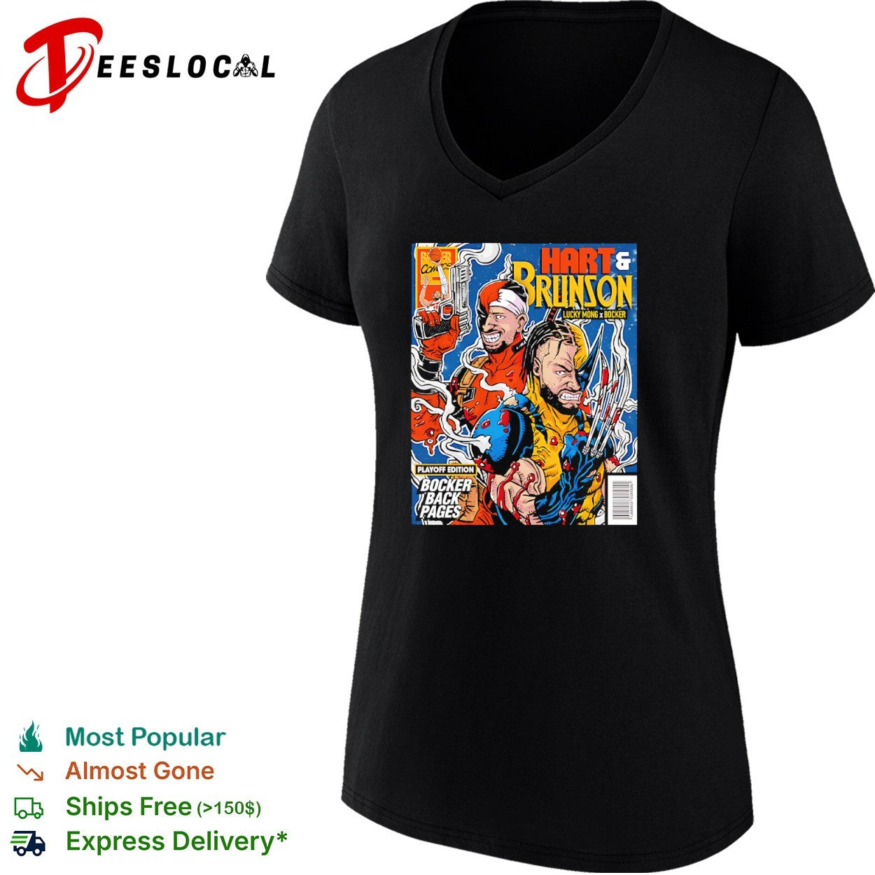 Jalen Brunson and Josh Hart New York Knicks Deadpool Wolverine Hart and Brunson shirt