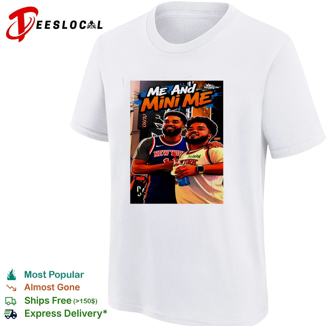 Jalen Brunson and Josh Hart New York Knicks Me and Mini Me NBA shirt