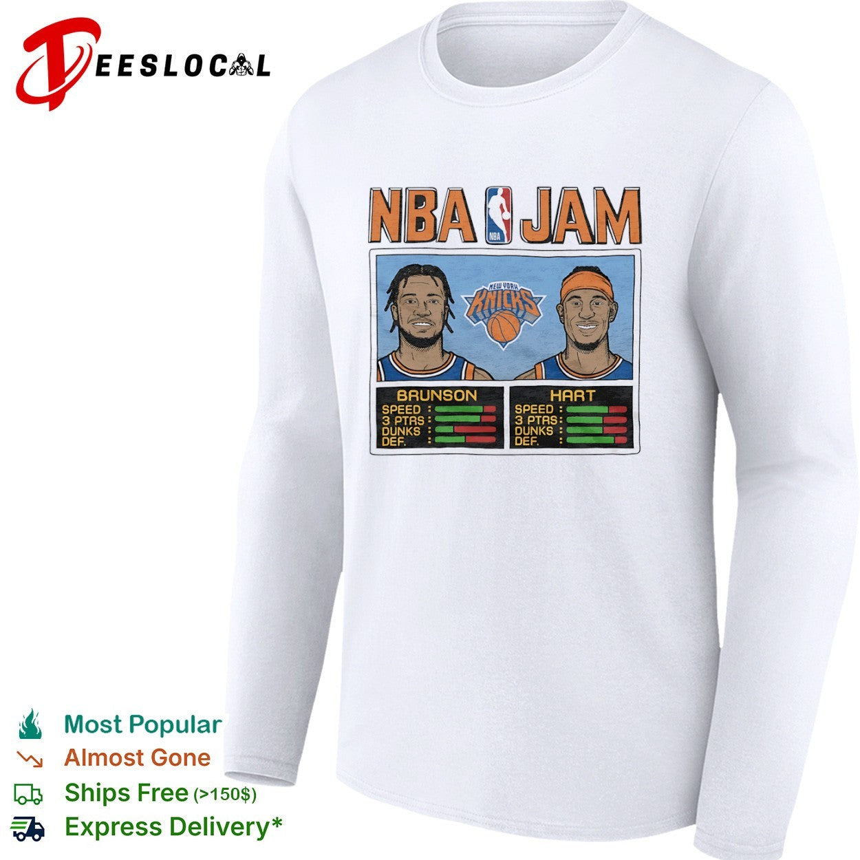 Jalen Brunson and Josh Hart New York Knicks NBA Jam basketball shirt