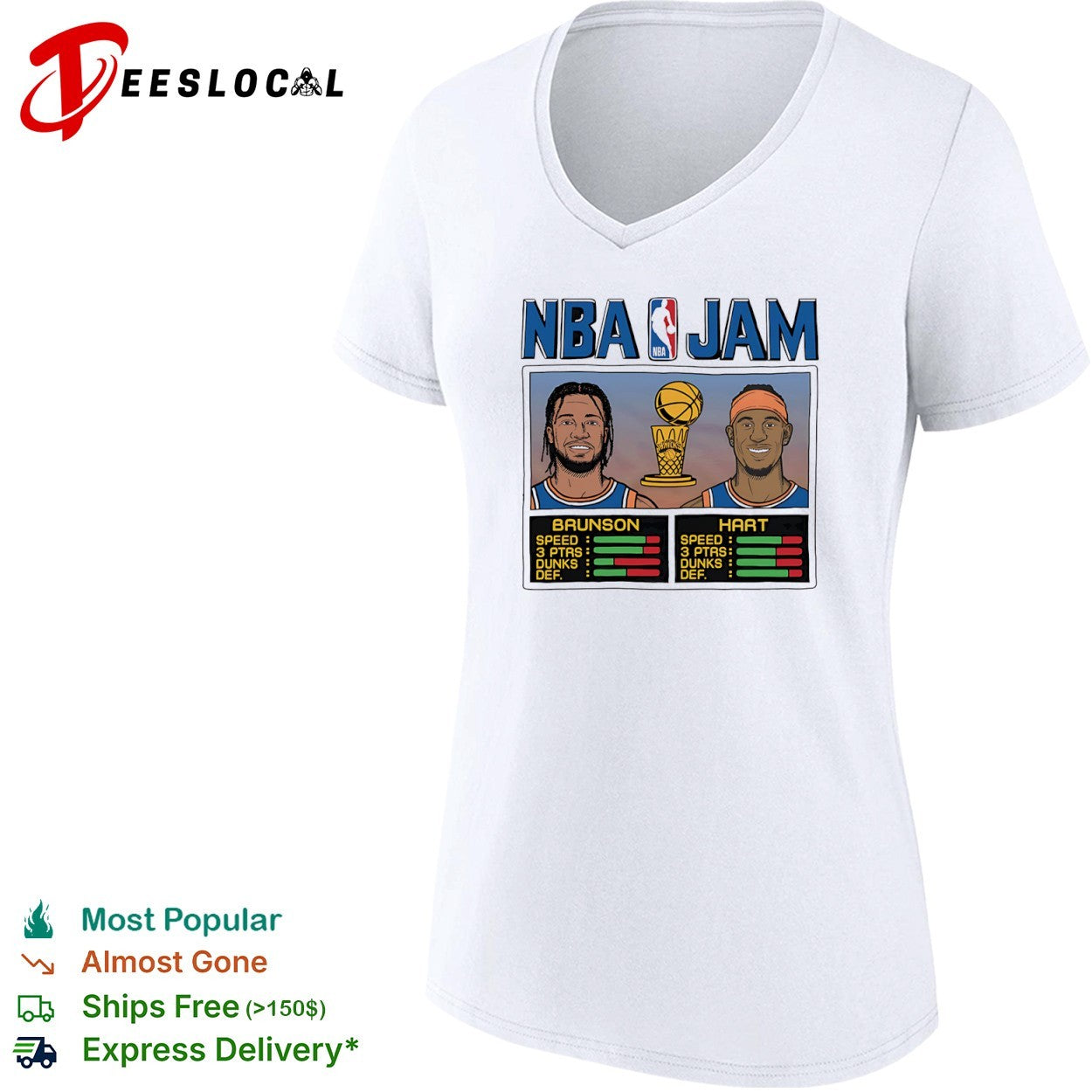 Jalen Brunson and Josh Hart New York Knicks NBA Jam player shirt