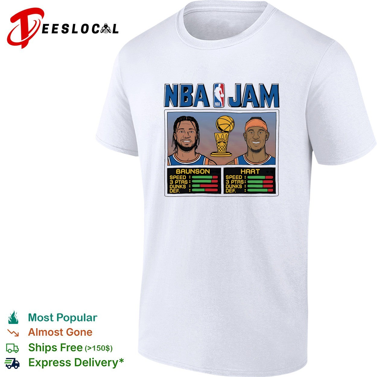 Jalen Brunson and Josh Hart New York Knicks NBA Jam player shirt