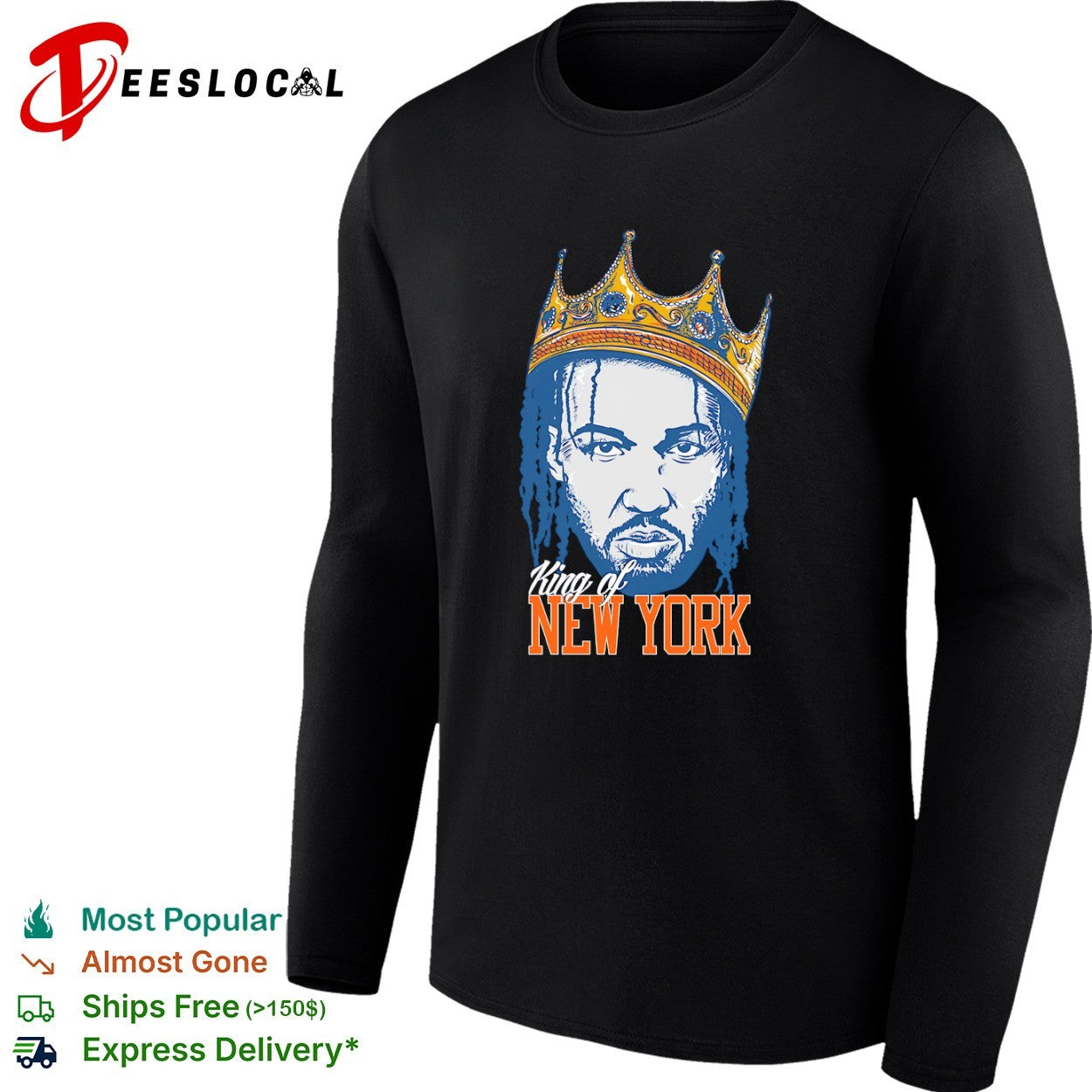 Jalen Brunson big face New York Knicks NBA King of New York shirt