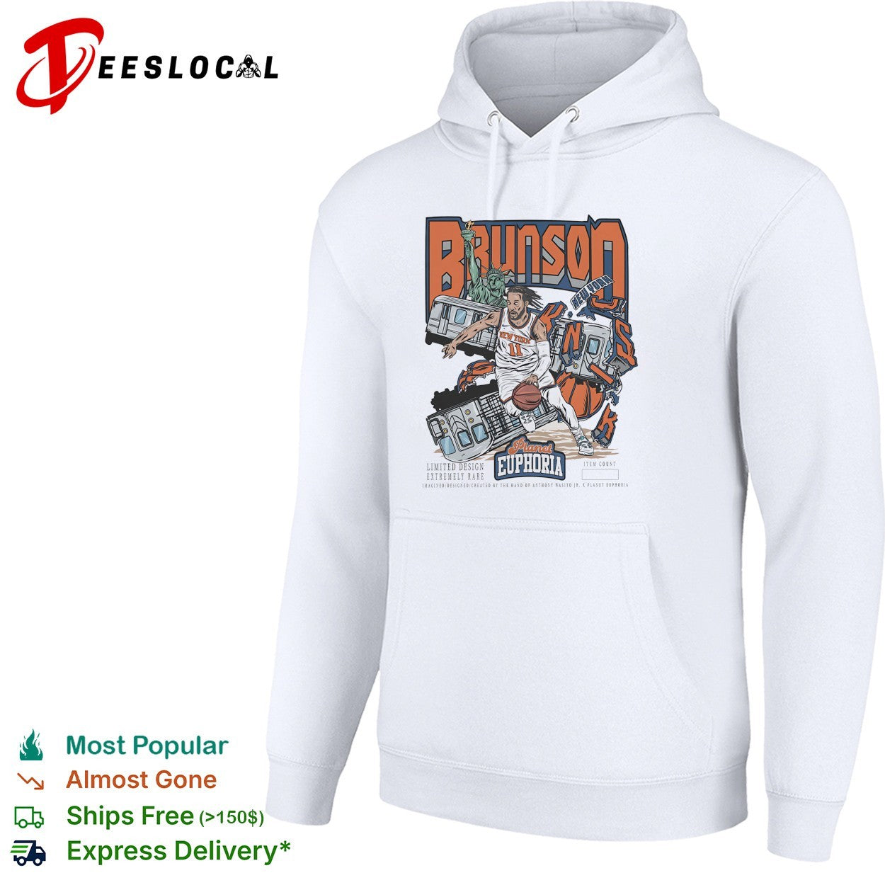 Jalen Brunson of New York Knicks basketball concert shirt