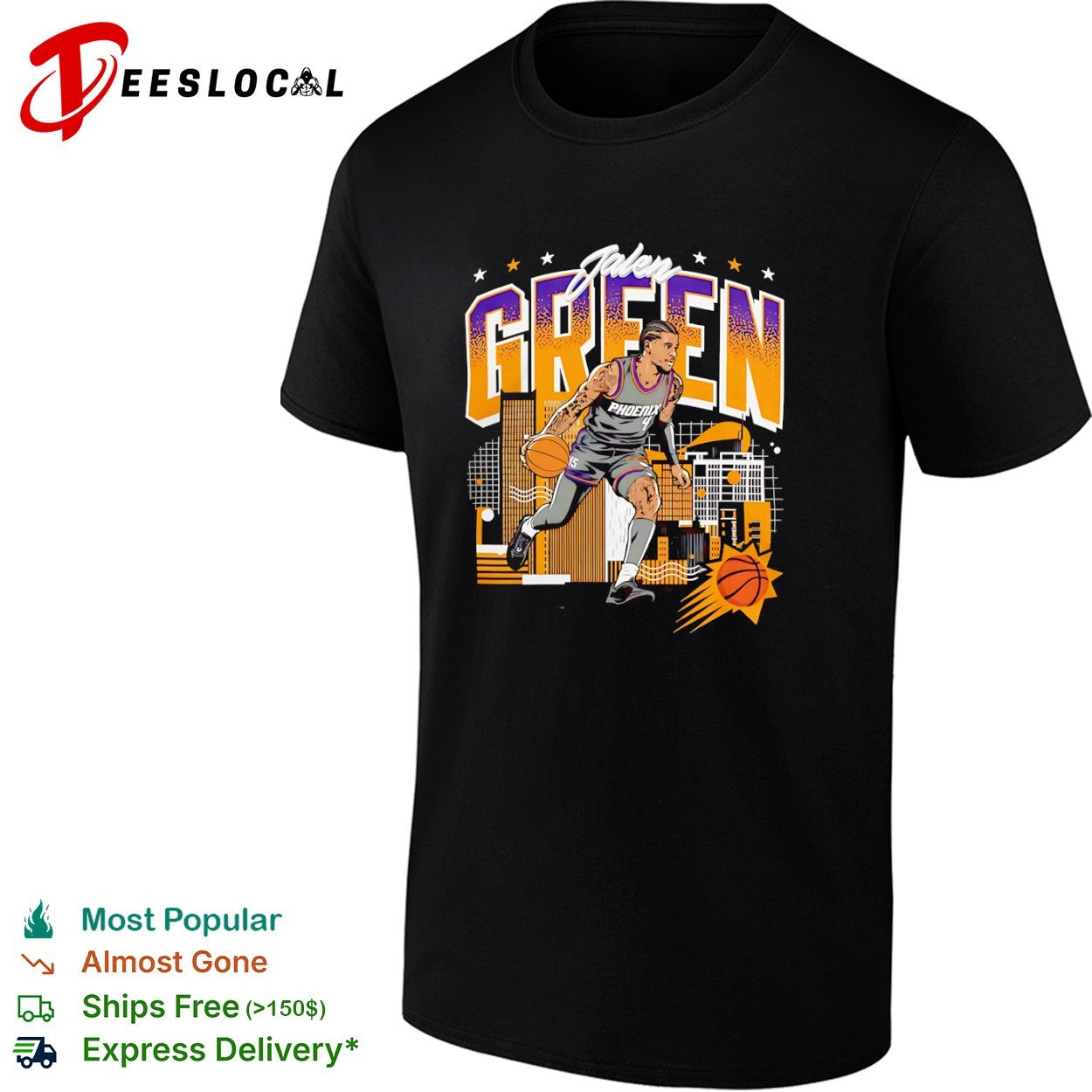 Jalen Green Phoenix Suns NBA Basketball city Shirt
