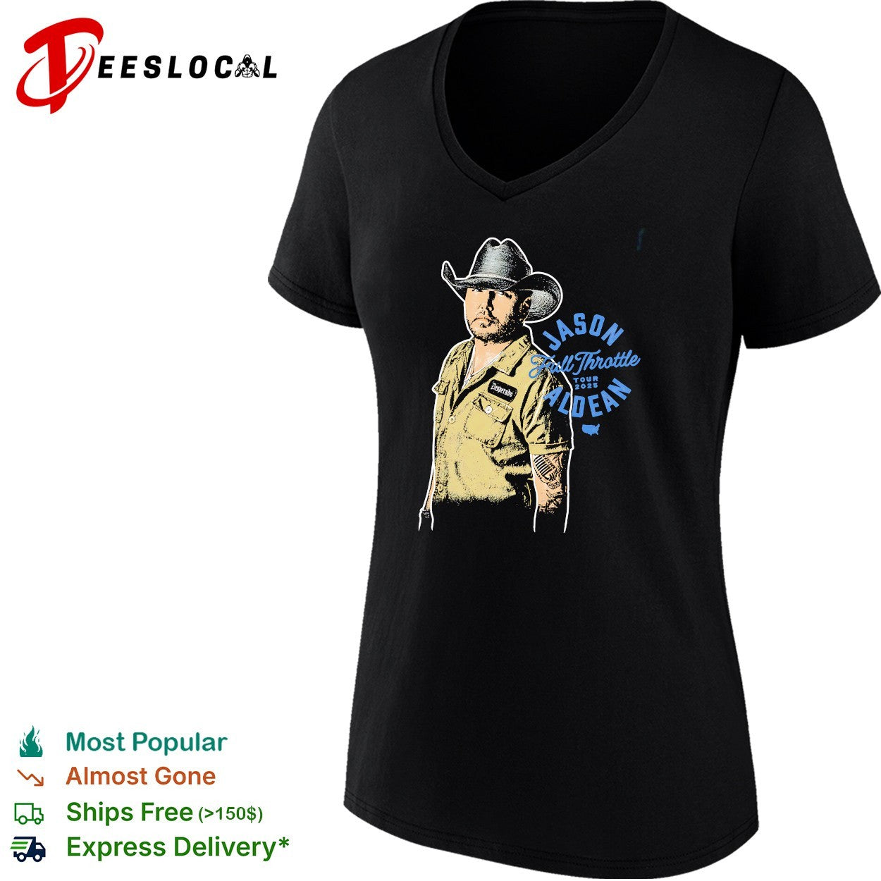 Jason Aldean Full Throttle portrait shirt