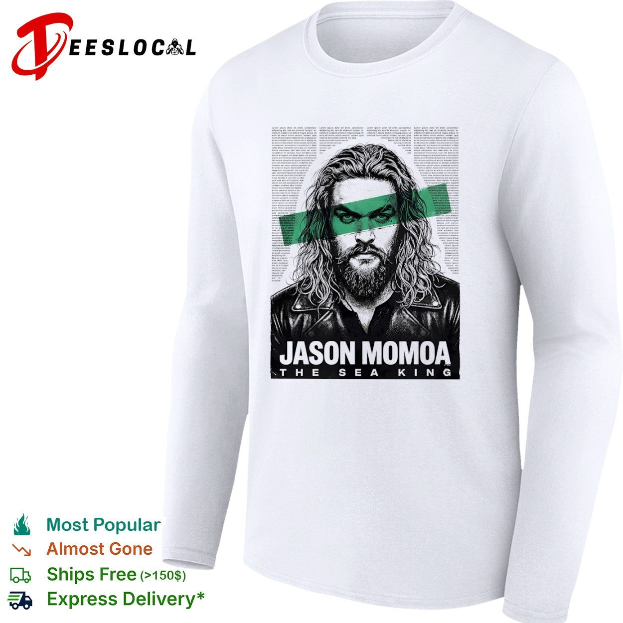 Jason Momoa the Sea King portrait shirt
