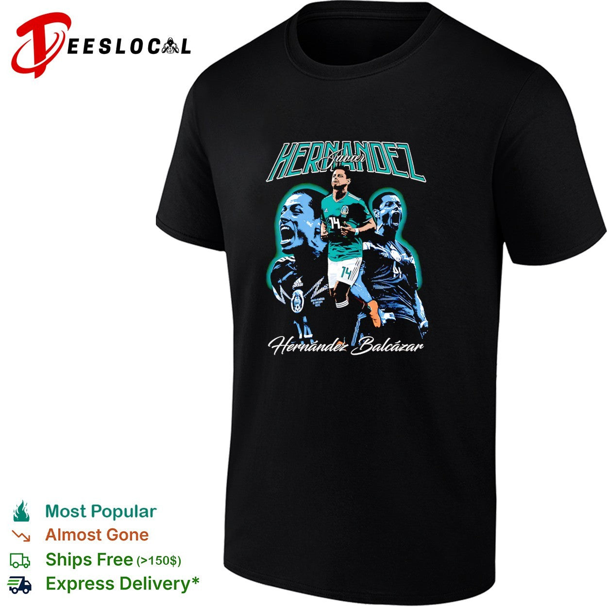 Javier Hernandez Balcazar Mexico portrait shirt