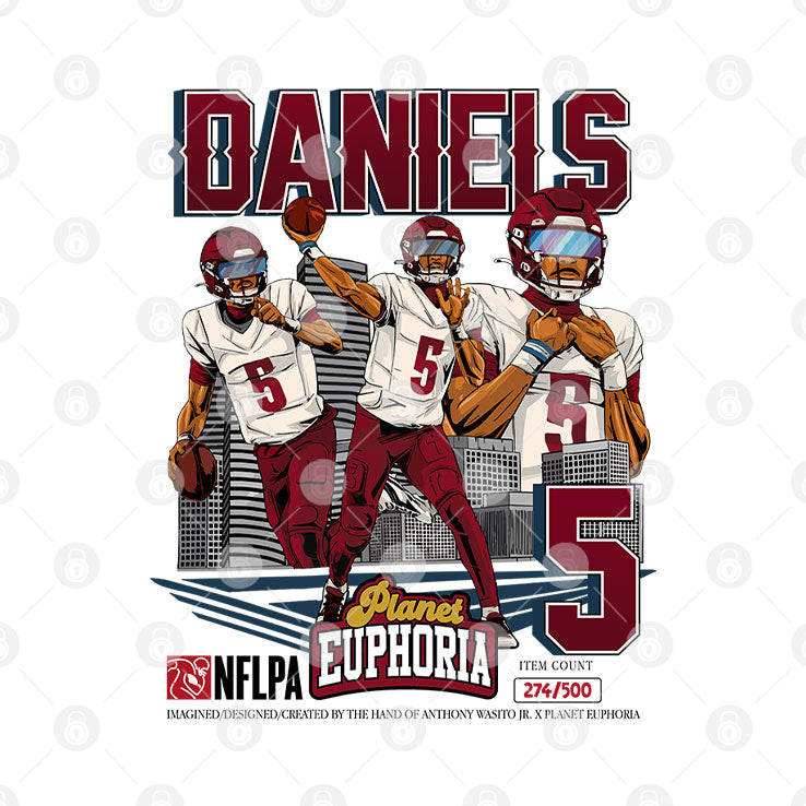 Jayden Daniels Vintage Football Shirt