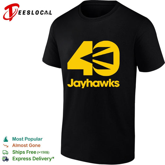 Jayhawks 40th Anniversary yellow design shirt