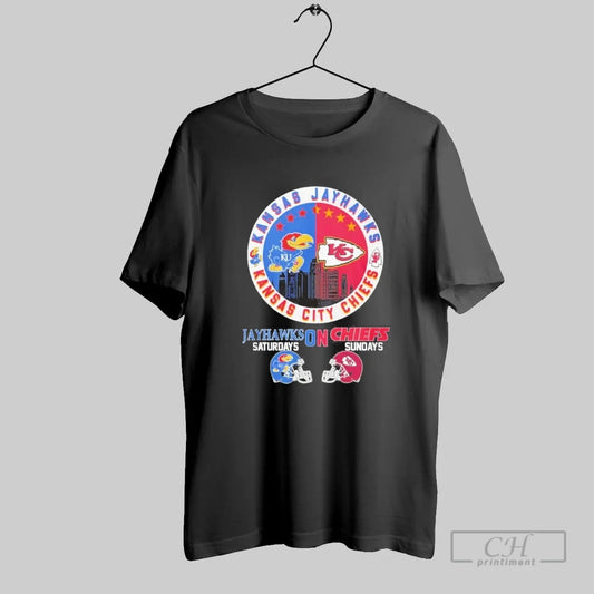 Jayhawks On Saturdays Chiefs On Sundays - clothing by TeeHivey.com