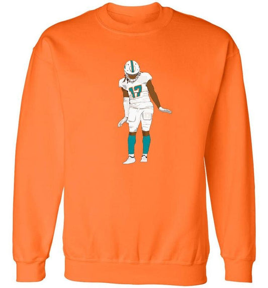 Jaylen Waddle Miami Dolphins Penguin Dance Sweatshirt