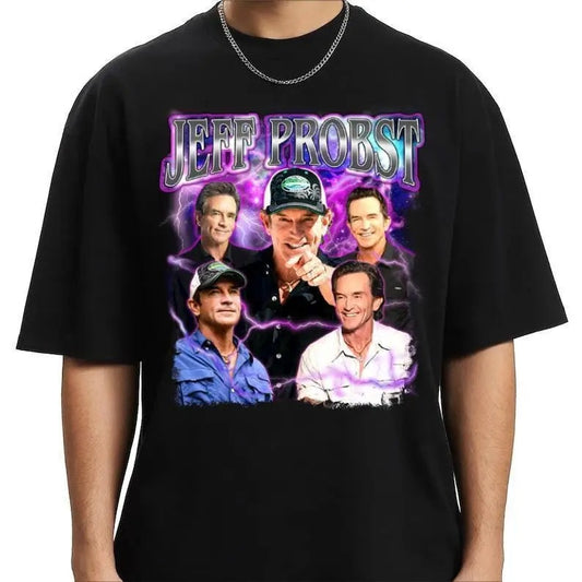 Jeff Probst shirt, Jeff Probst Presenter Homage T-shirt, Television Presenter Tee, Jeff Probst Tv Show shirt