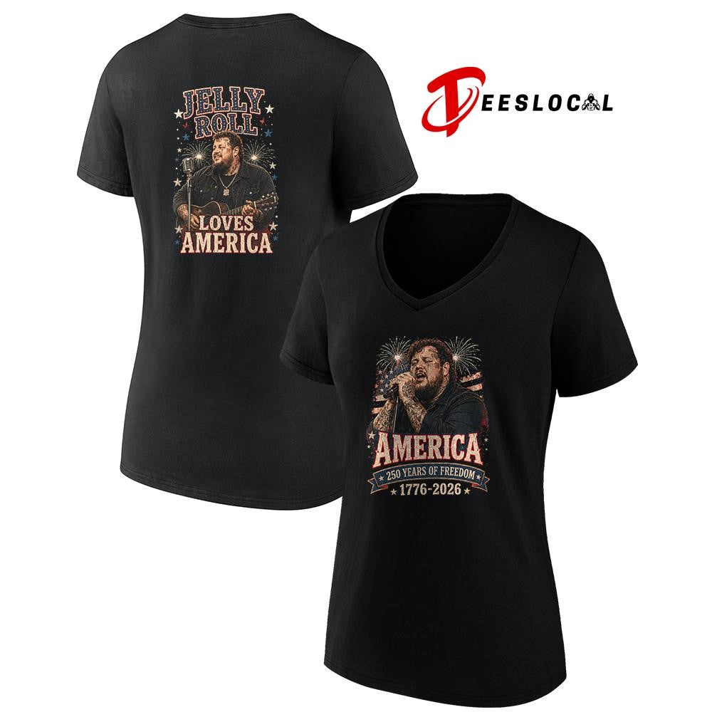 Jelly Roll America 250 years of freedom loves America shirt