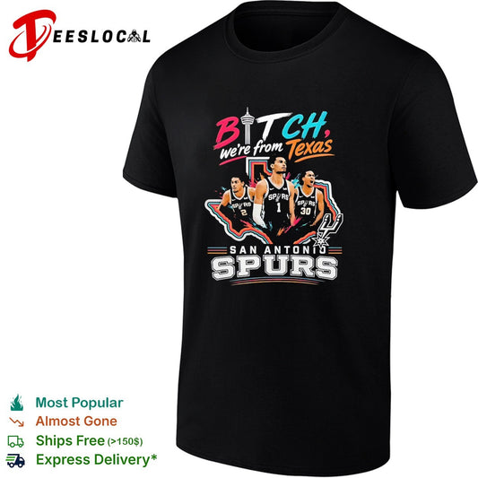 Jeremy Sochan Victor Wembanyama Malaki Branham San Antonio Spurs Bitch we are from Texas shirt